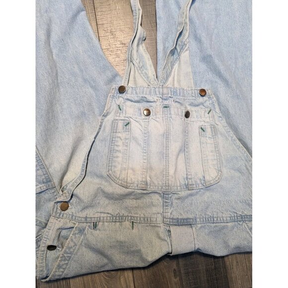 VTG GAP Overalls Mens Large Denim Paint Grunge Work Hippie Y2K Boho Jean Relaxed - Picture 3 of 14